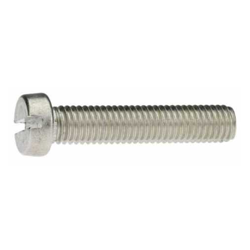 Edelstahl Zylinderschrauben DIN 84 mit Schlitz, 10x70 mm, A4 - Blank
