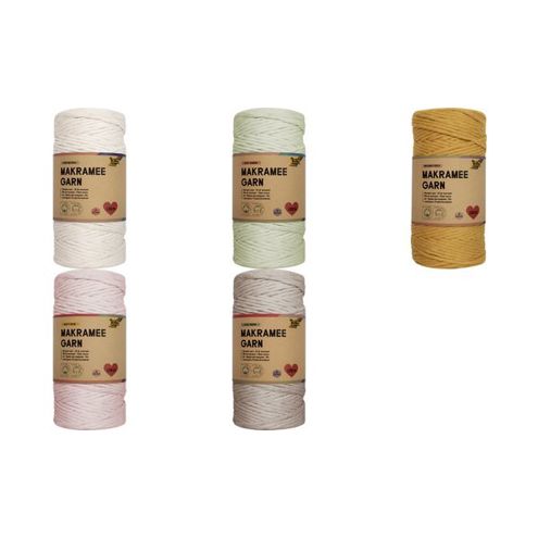 Folia Makramee-Garn PURE NATURAL - 100 m | Hochwertige Schnur für kreative DIY-Projekte