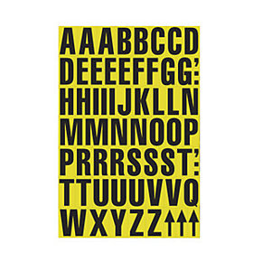 Schriftzeichen Magnetbuchstaben Set | 2-teiliges VE | Gelber Untergrund