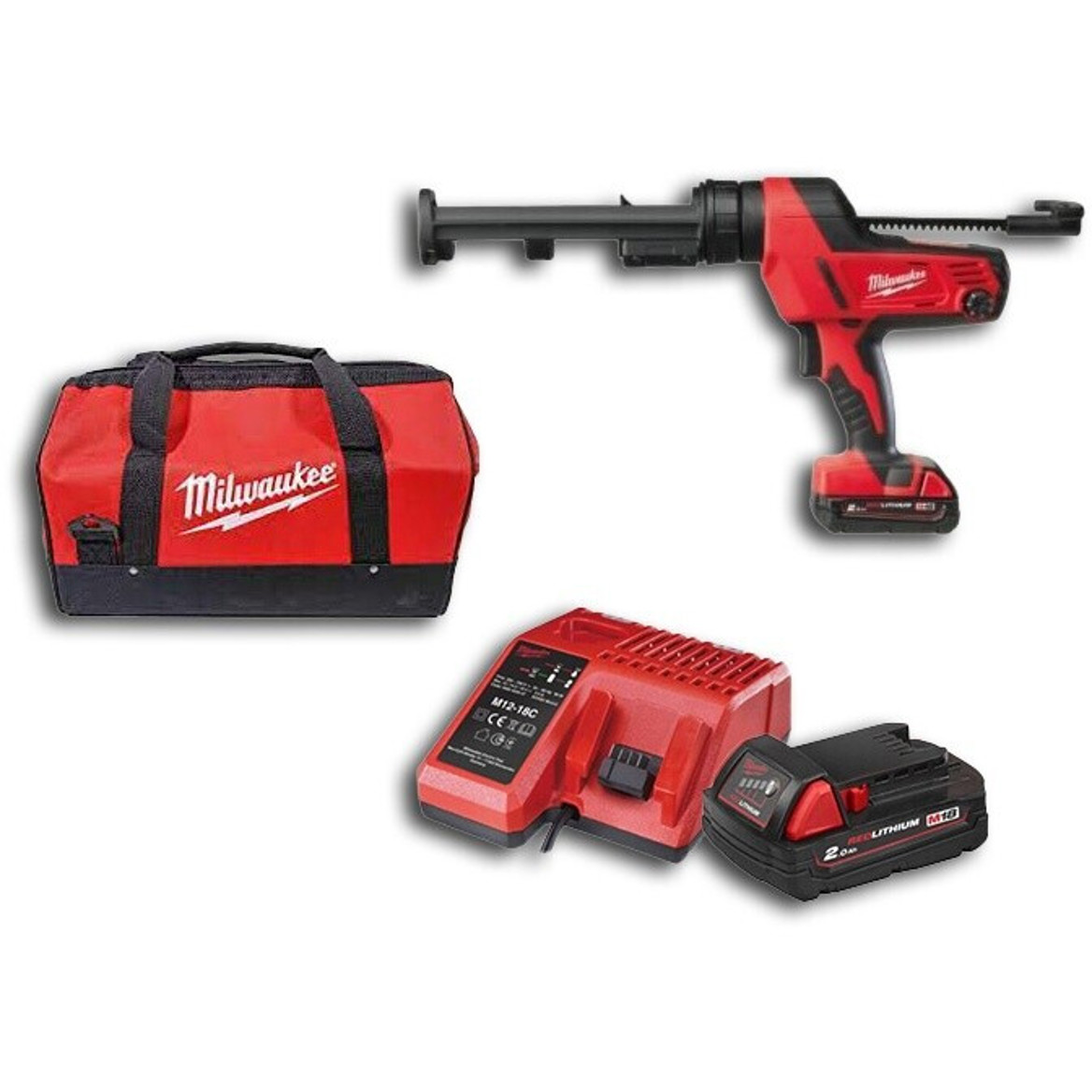 Milwaukee C18 PCG/310C Akku-Kartuschenpresse 2,0 Ah