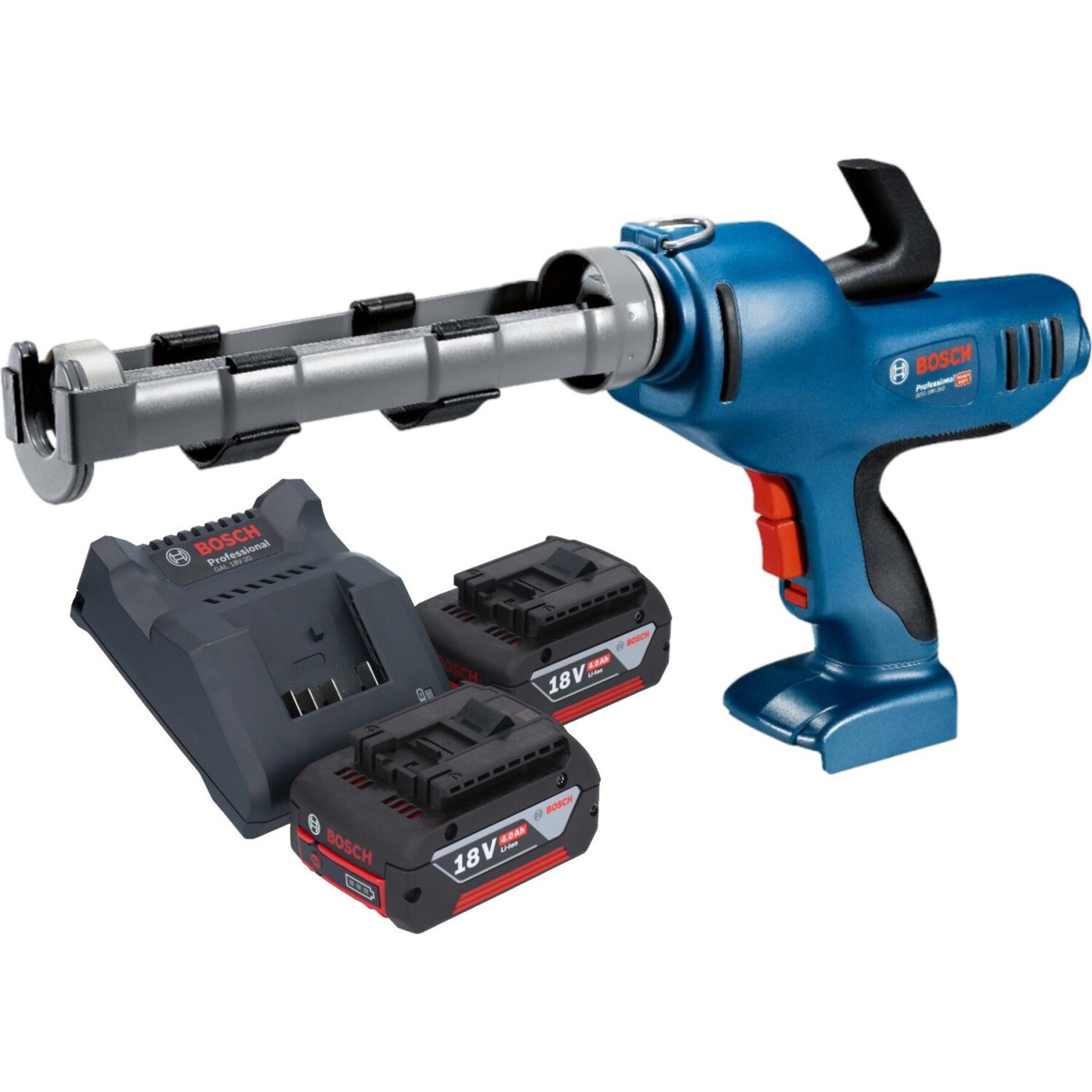 Bosch GCG 18V-310 Professional - Akku Kartuschenpresse (2x 4,0 Ah + Ladegerät)