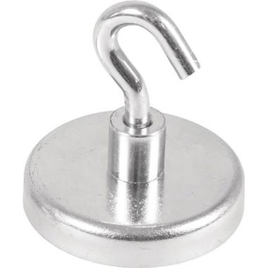 EICHNER Kraftmagnet Ø 47 mm verzinkt mit Haken – Rundmagnet