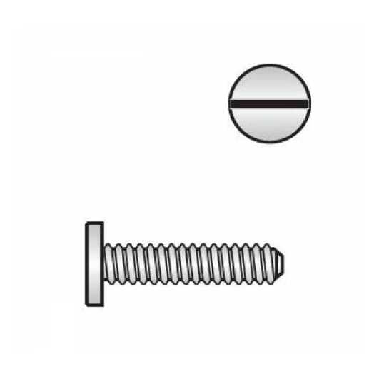 Flachkopfschraube DIN 920 mit Schlitz M3 x 16 | Kleiner Kopf | A2 Edelstahl - Blank