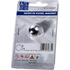 Neodym Kugelmagnet 19mm TG 5600 g - Silber