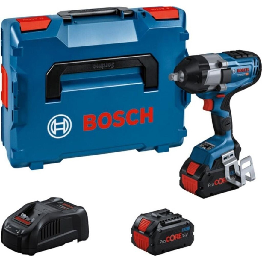 Bosch GDS 18V-1000 C BITURBO Schlagschrauber Set - 2x5,5Ah Akkus & Ladegerät in L-Boxx